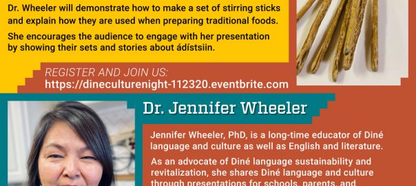Diné Culture Night — Ádístsiin: Dr. Jennifer Wheeler